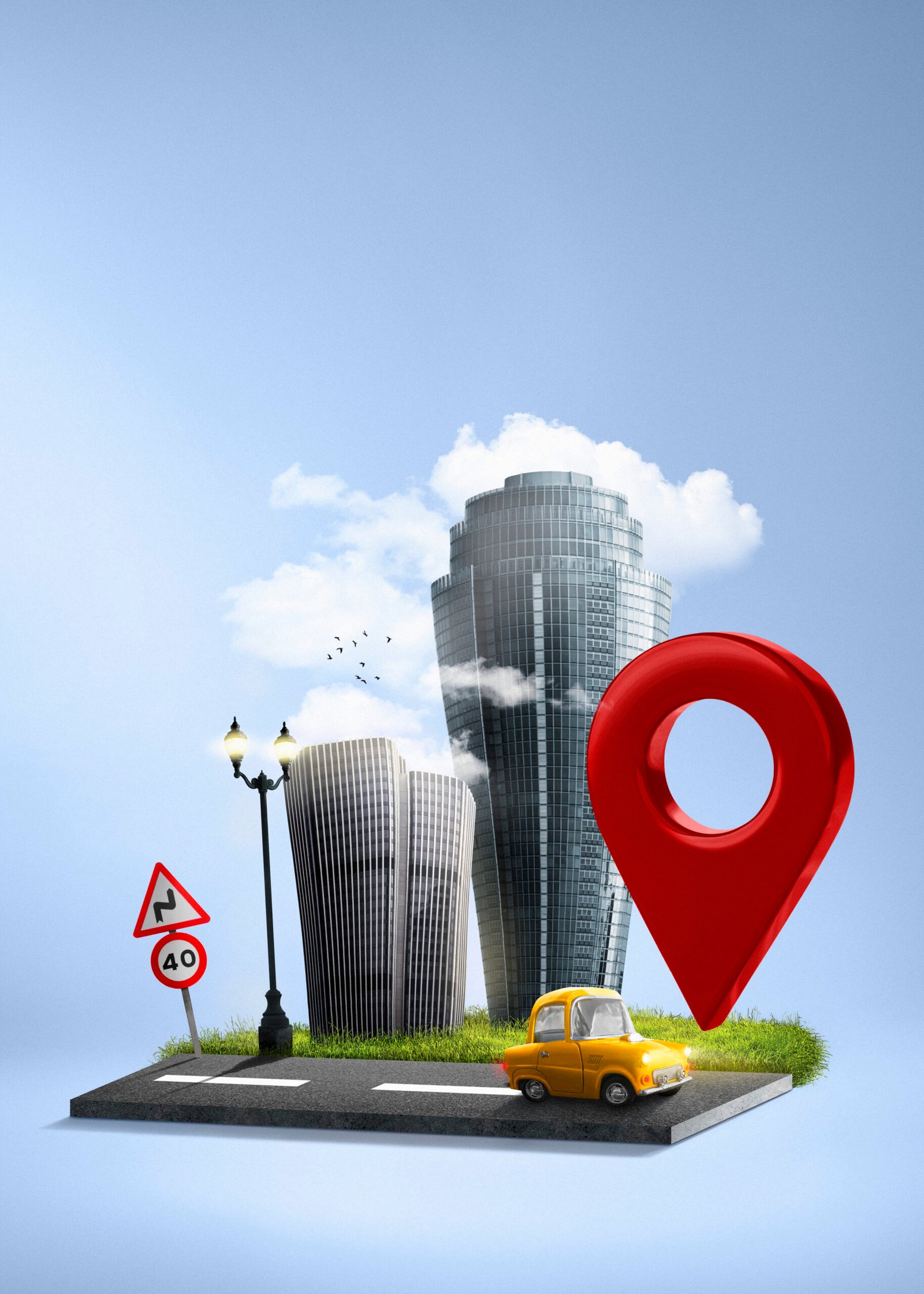 location-symbol-with-building location symbol with building scaled